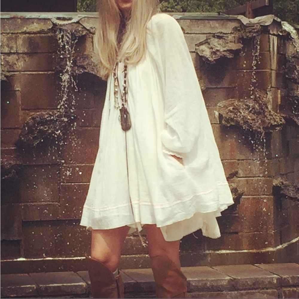 Boho White Dress - Picture 2 of 4